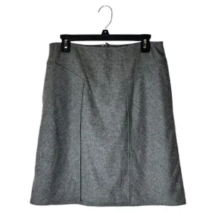 Escada Brown Gray Wool Blend Pocket Panel Front A Line Mini Skirt Size S