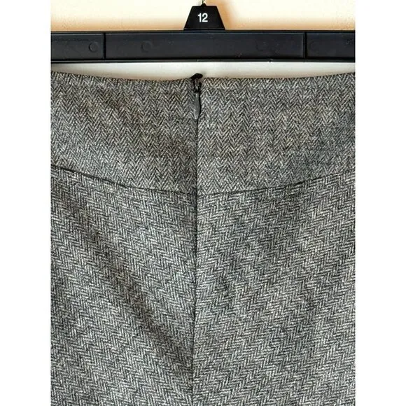 Escada Brown Gray Wool Blend Pocket Panel Front A Line Mini Skirt Size S