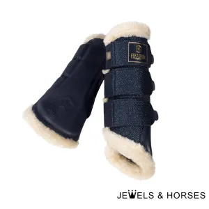 Eskadron Tendon Boots - Heritage Glitter Mesh Tendon Boots - Navy
