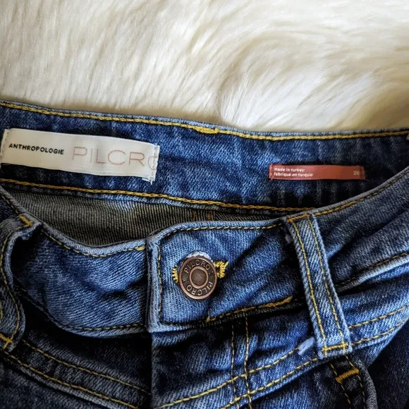 EUC Anthropologie Pilcro Ultra High Rise Slim Straight Jeans
