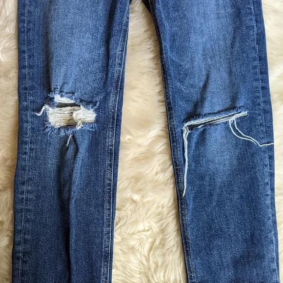 EUC Anthropologie Pilcro Ultra High Rise Slim Straight Jeans