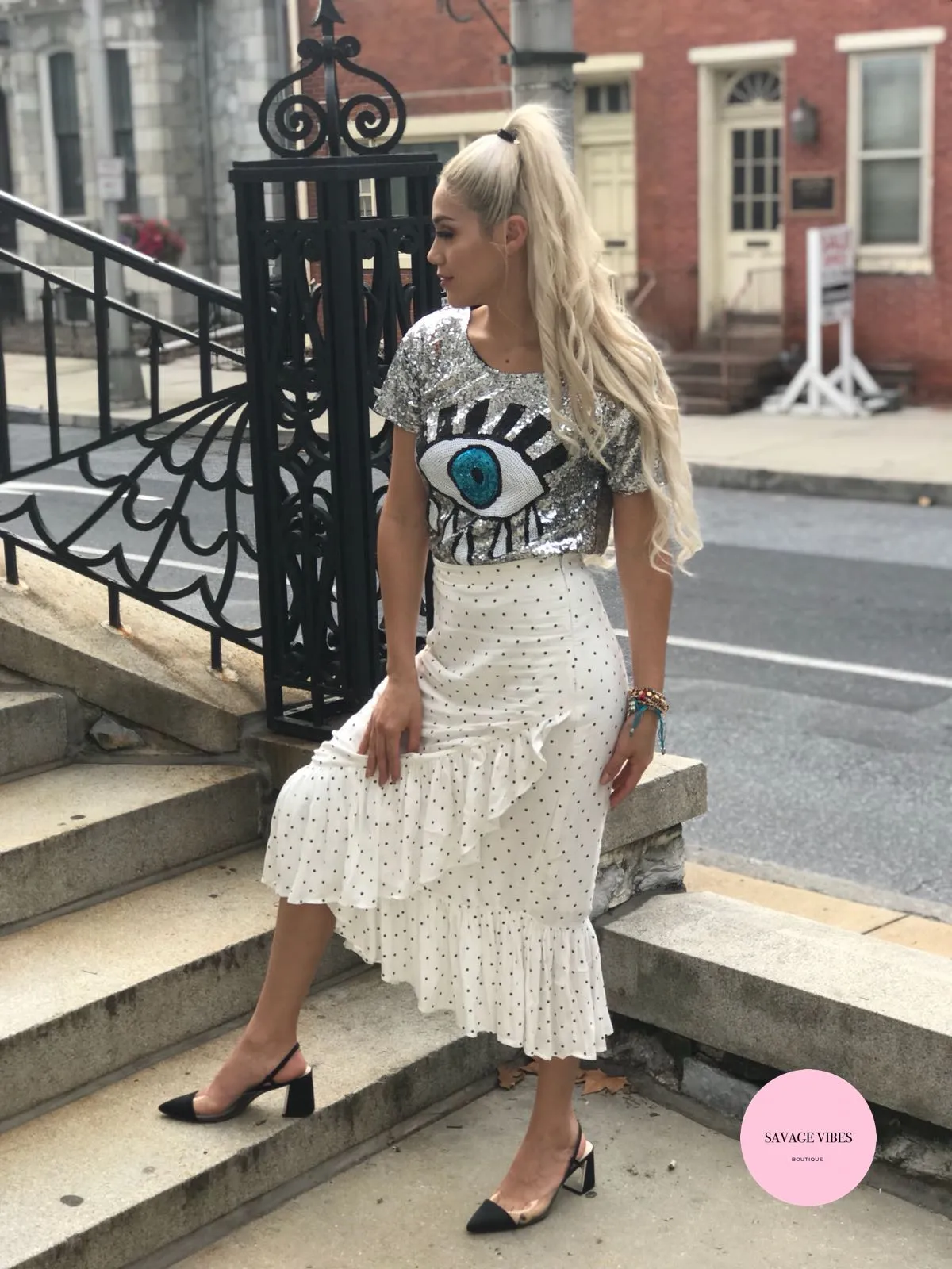 Eye Sequin Top
