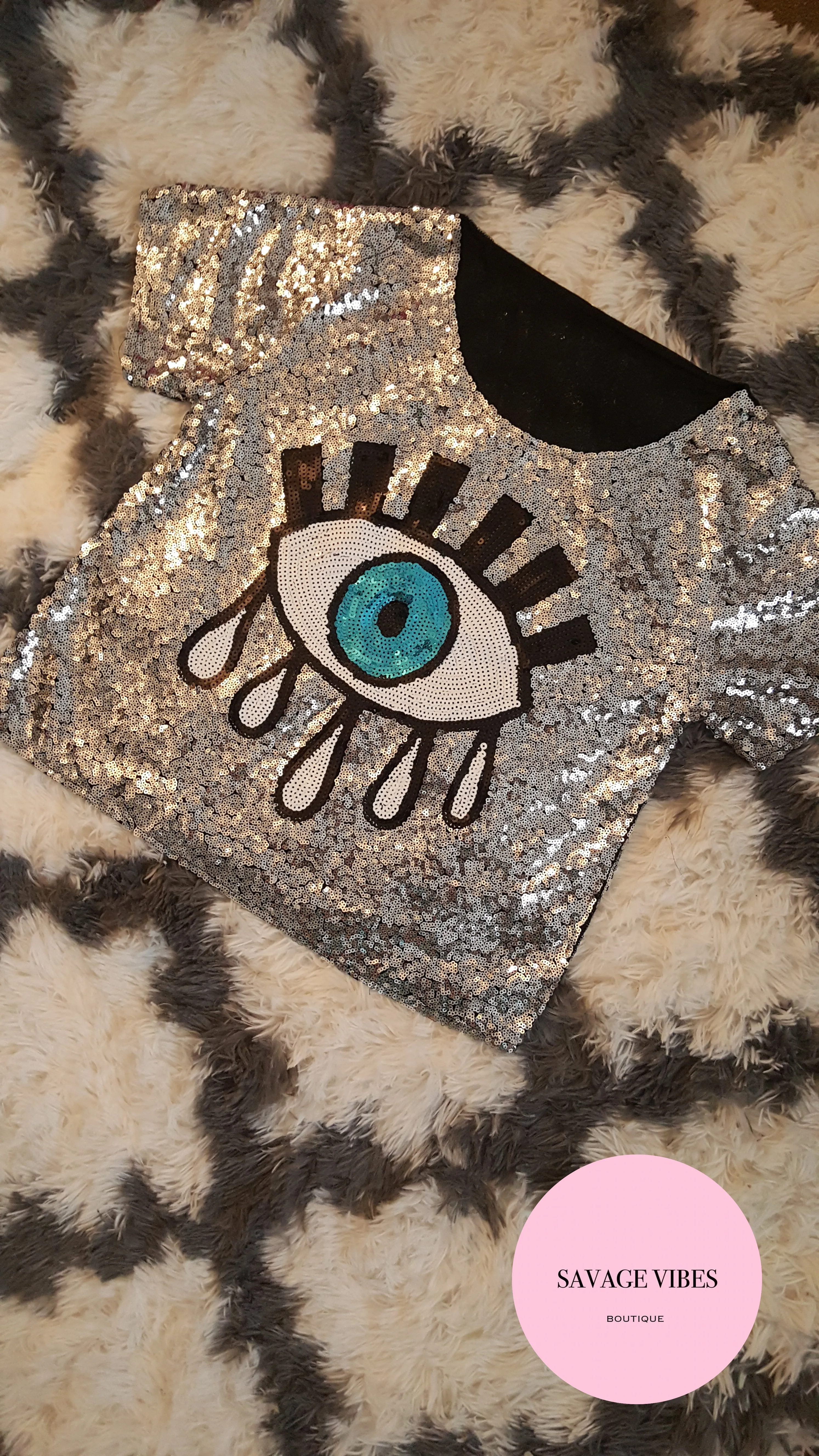 Eye Sequin Top