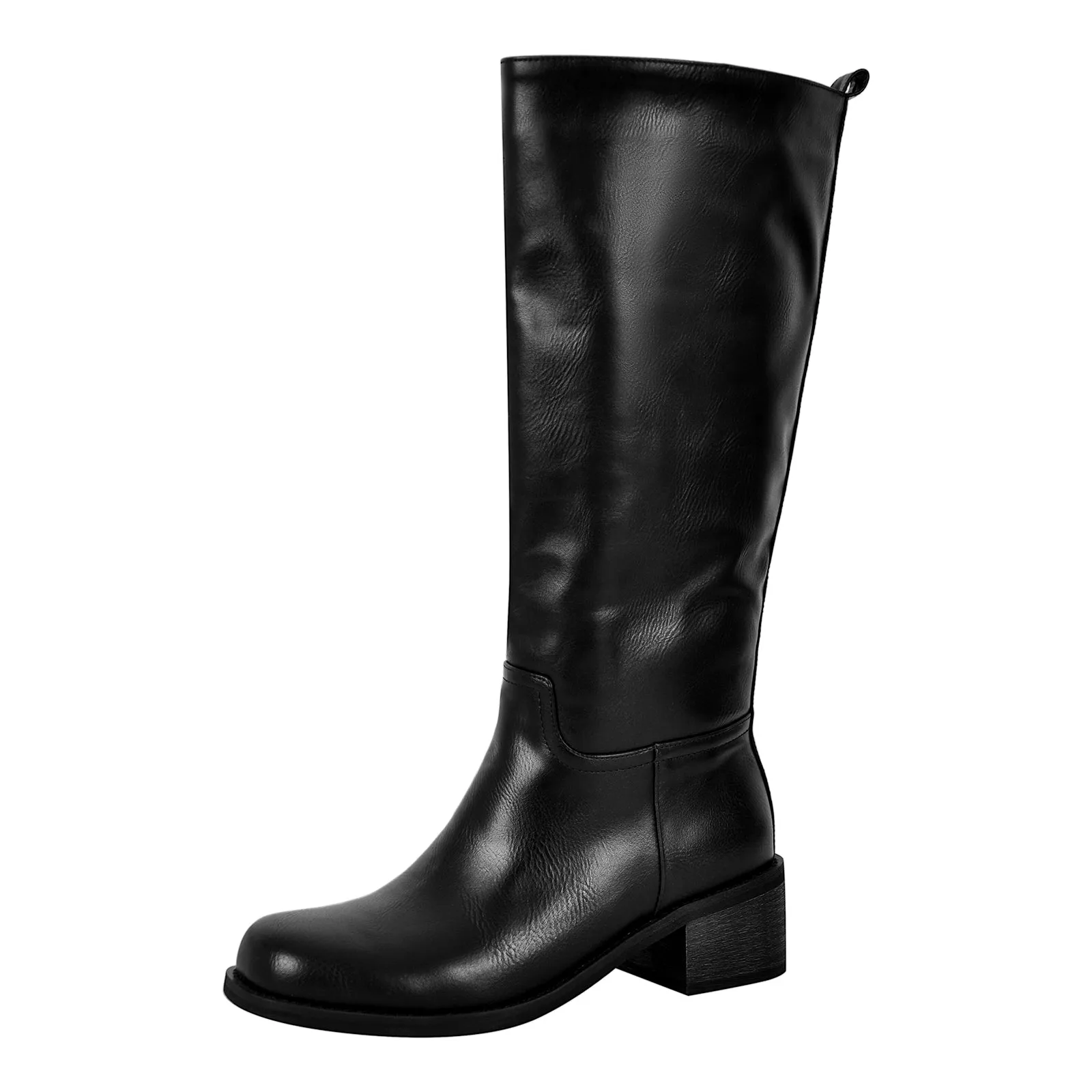 Fashion Chunky Heel Mid Calf Boots