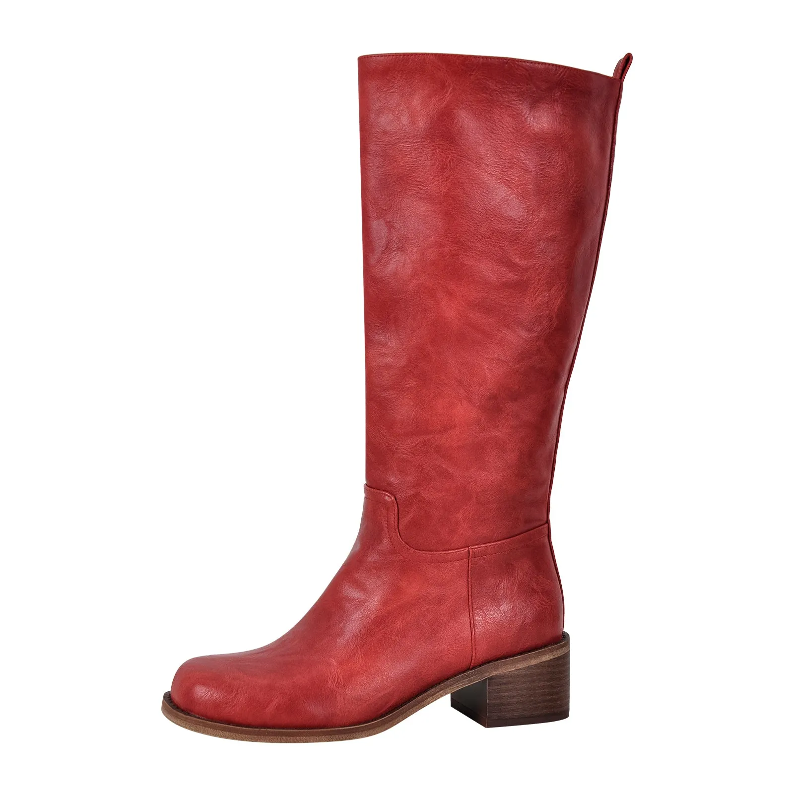 Fashion Chunky Heel Mid Calf Boots