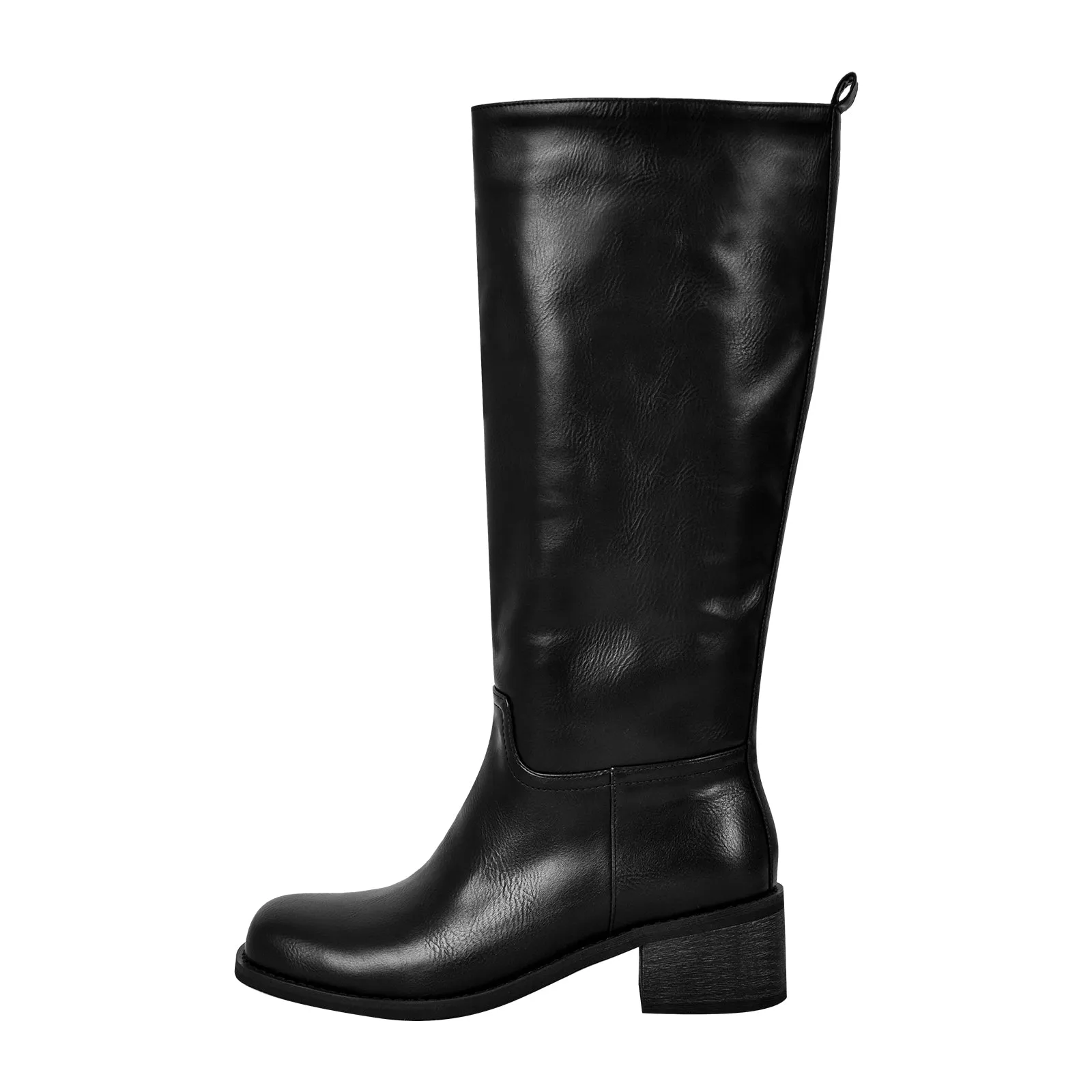 Fashion Chunky Heel Mid Calf Boots