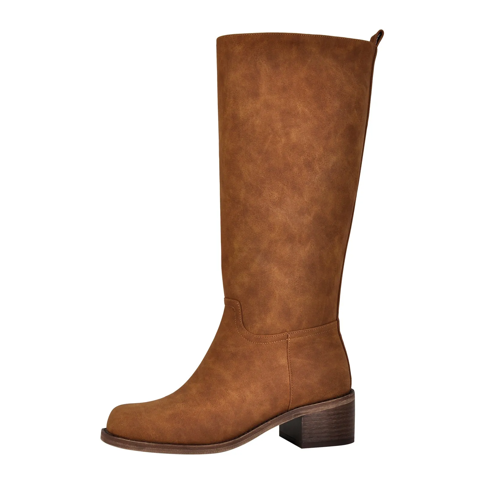 Fashion Chunky Heel Mid Calf Boots