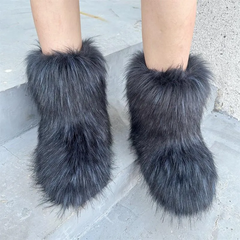 Faux Fur Plush Snow Boots