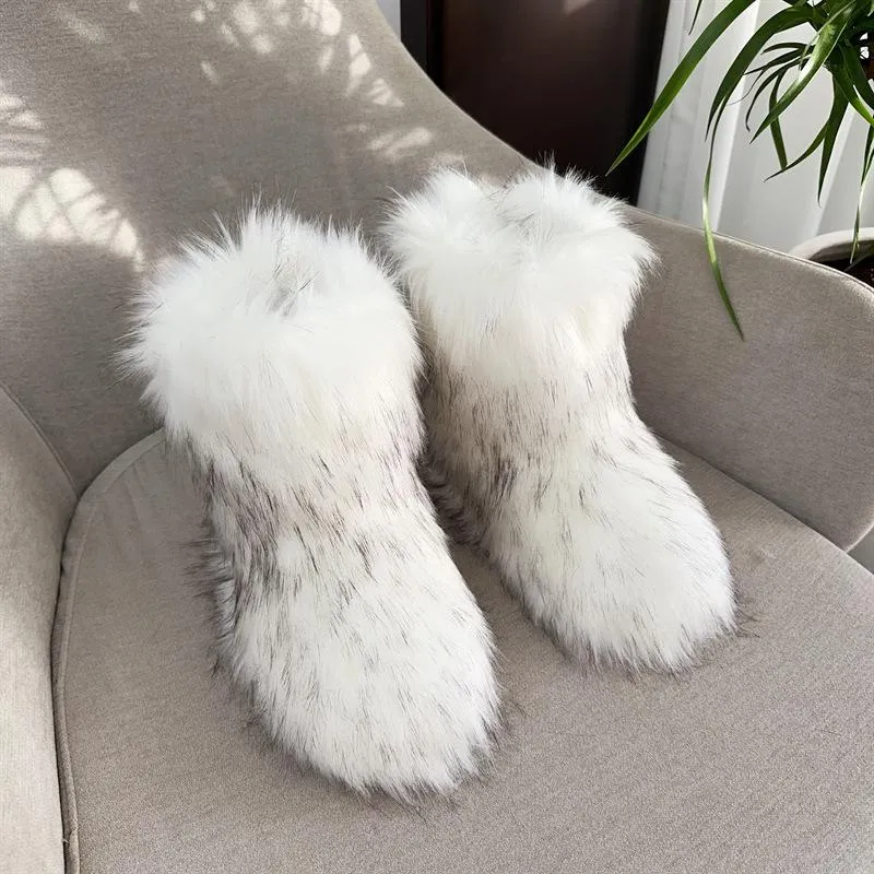 Faux Fur Plush Snow Boots