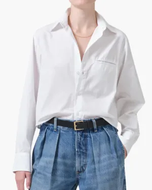 FINO CROPPED SHIRT IN OPTIC WHITE