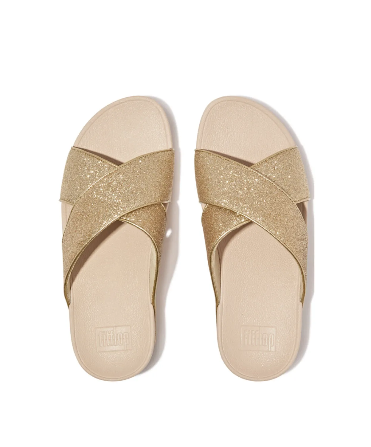 Fitflop Lulu Glitterdust Cross Slides Plantino