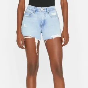 Frame Le Brigette Short Women's Distressed Denim Shorts - Light blue