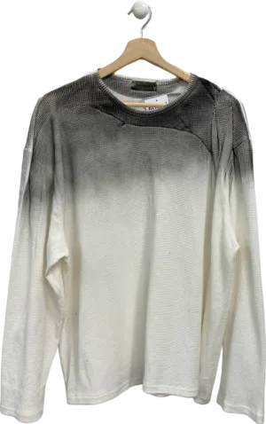 Garments White & Black Gradient Long Sleeve Top UK XL