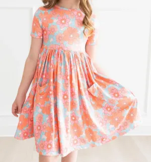 Girls Sweet Gardenias Pocket Twirl Dress