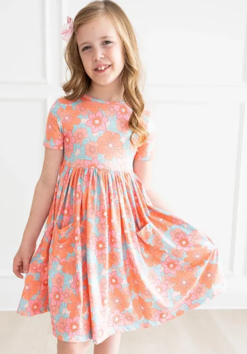 Girls Sweet Gardenias Pocket Twirl Dress
