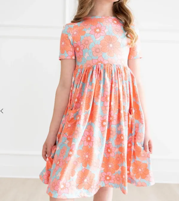 Girls Sweet Gardenias Pocket Twirl Dress