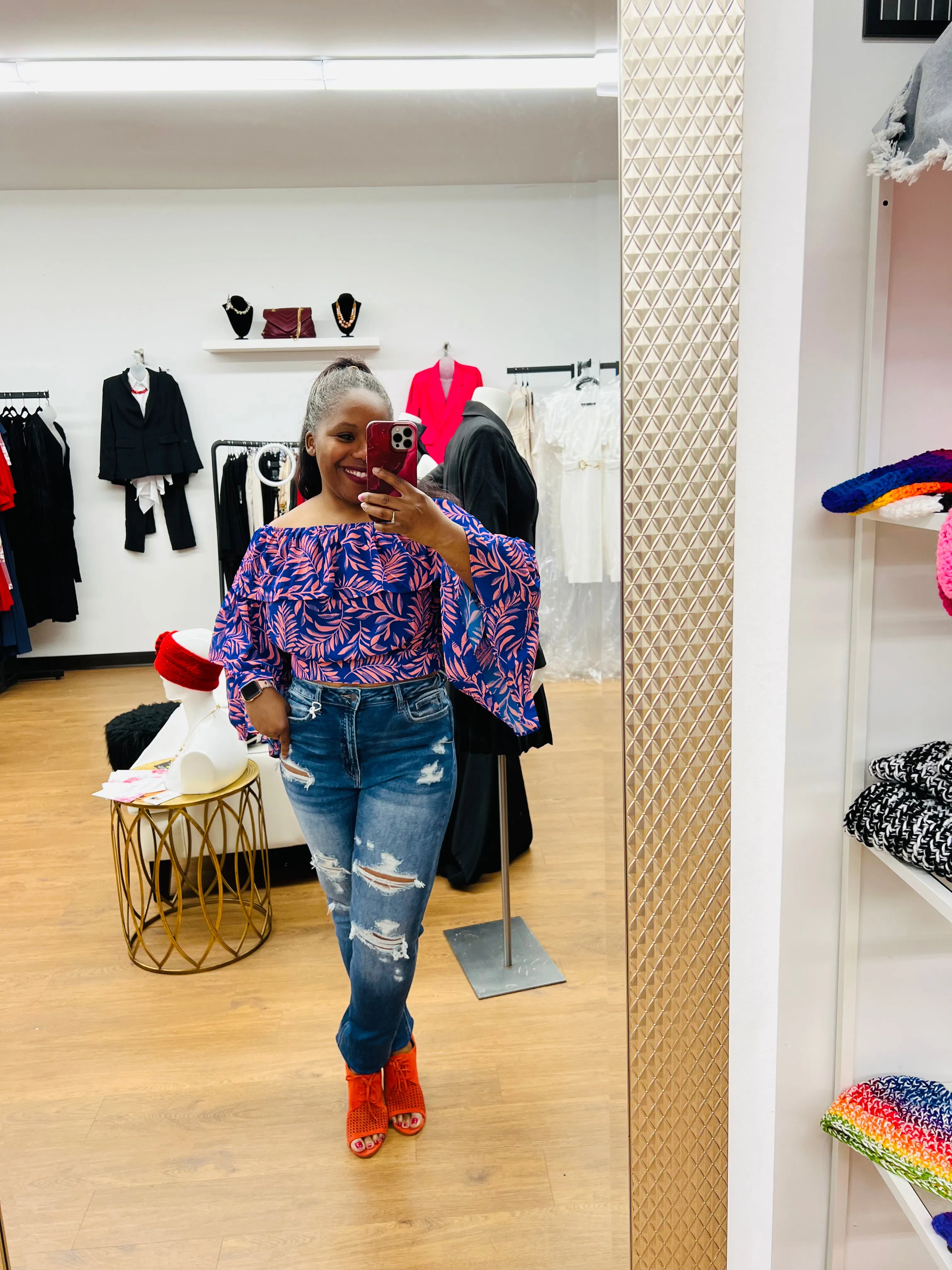 Give em shoulder blouse top