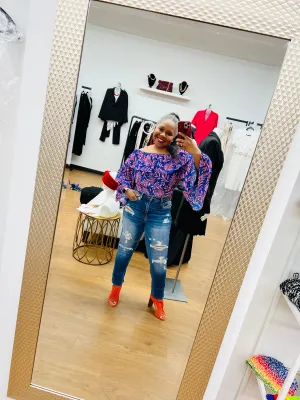 Give em shoulder blouse top
