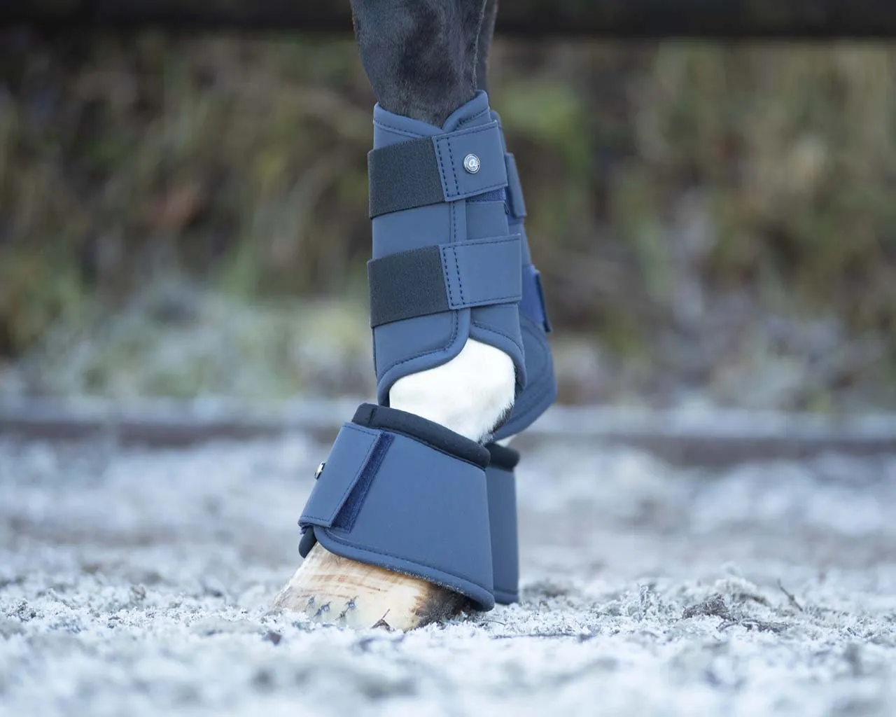 Gloss Bell Boots - Navy