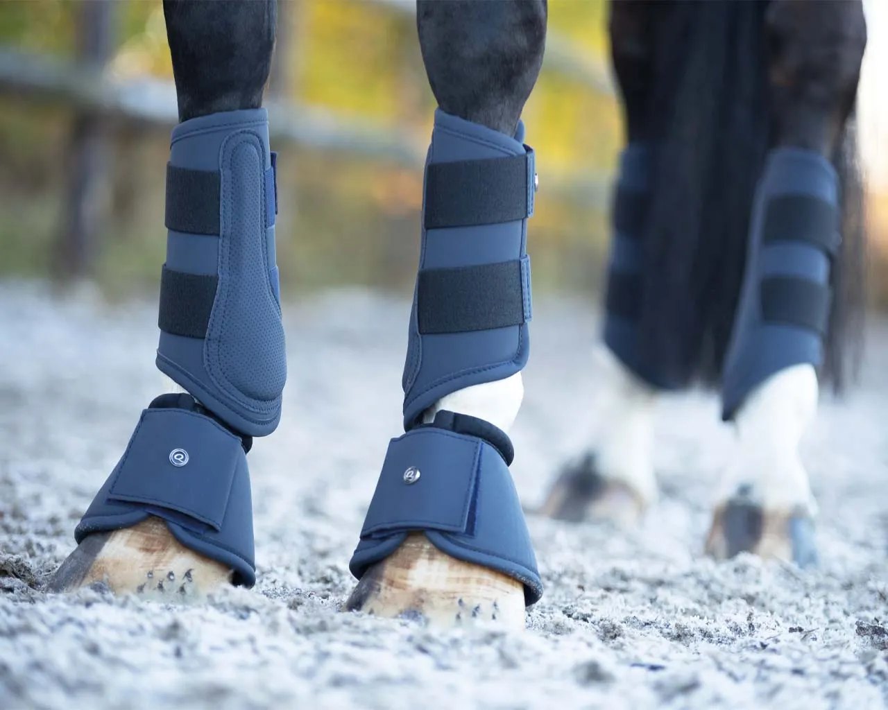 Gloss Bell Boots - Navy