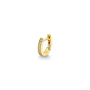 Gold & Diamond 6mm Huggie Hoop