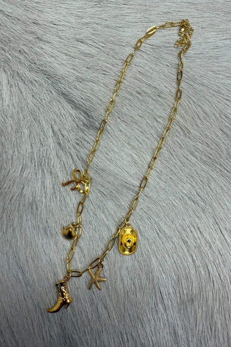Hannah Cowgirl Charm Pendant Necklace
