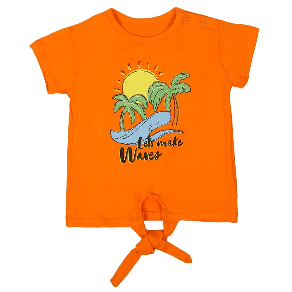 Infant Girls T-Shirt Waves - Autumn Glory | Bachaa Party Baby Clothes Girls Tops & T-Shirts
