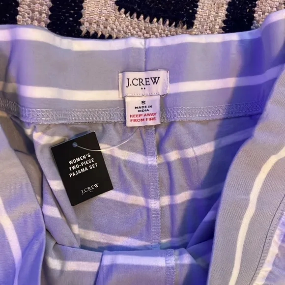 J Crew cotton striped pajama set