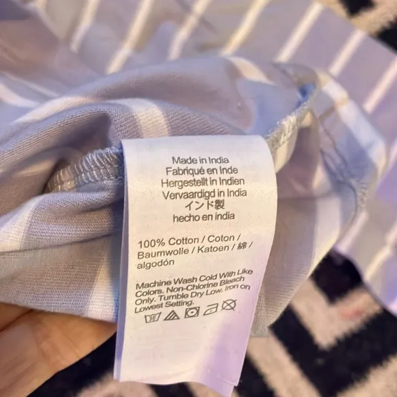 J Crew cotton striped pajama set