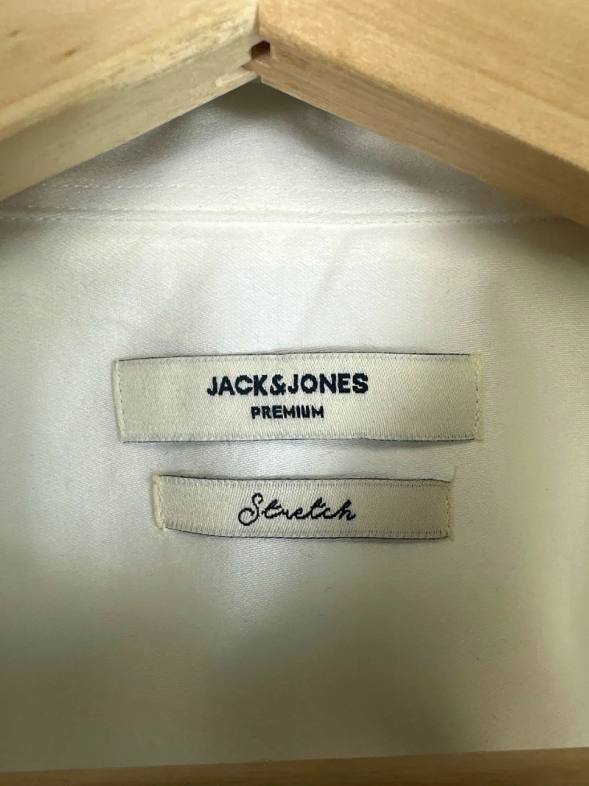Jack & Jones White Stretch Super Slim Shirt UK XL