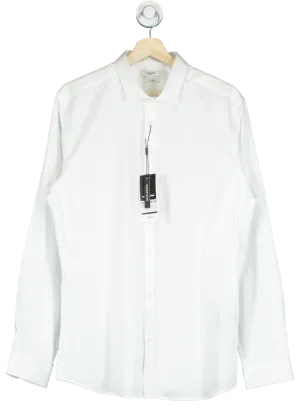 Jack & Jones White Stretch Super Slim Shirt UK XL
