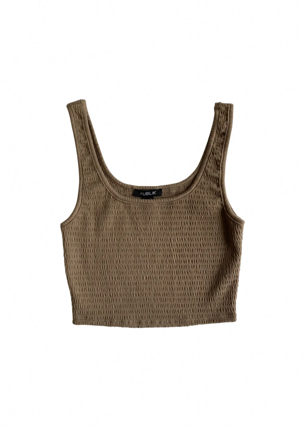 Jenny Smocked Tank Top - Brown