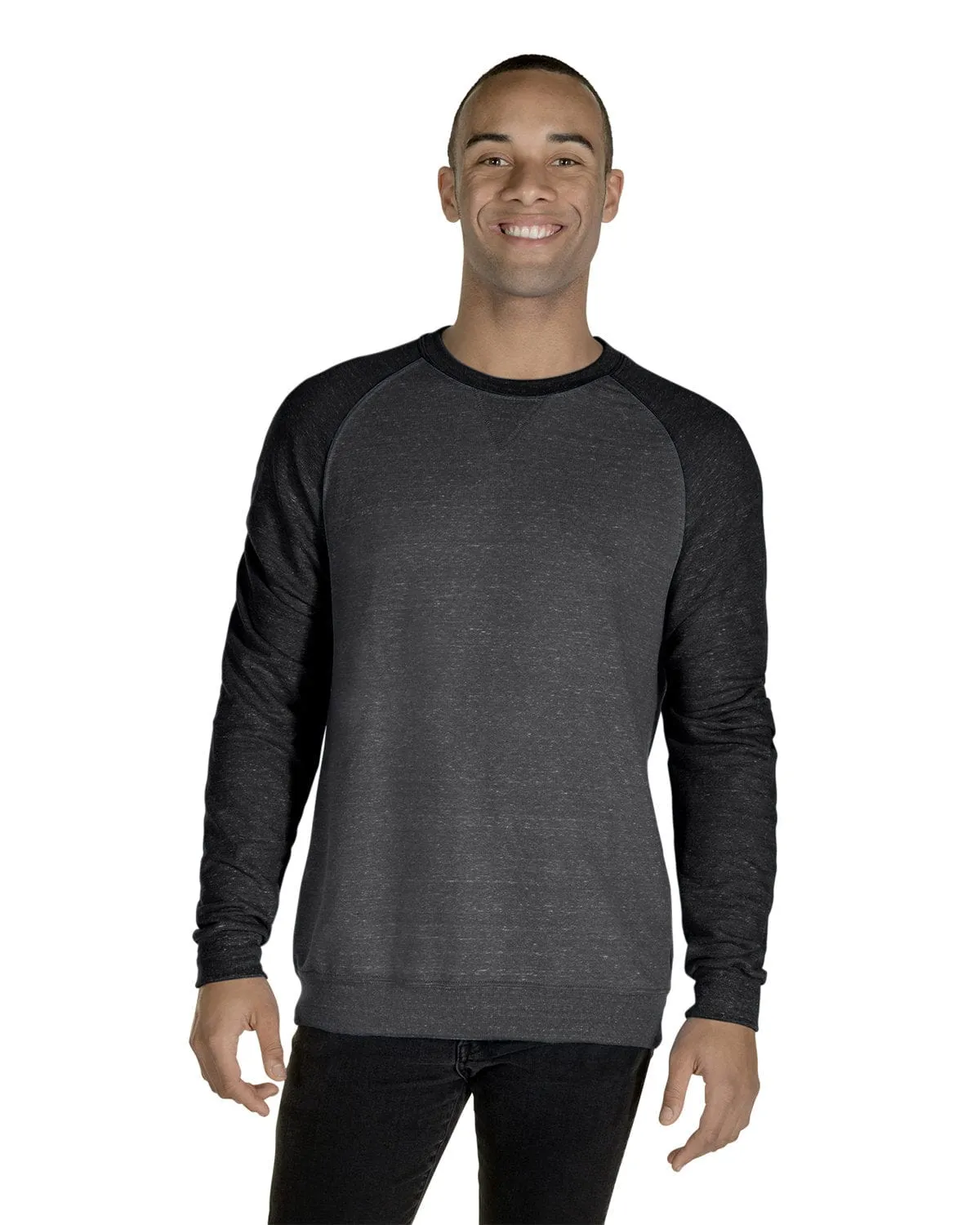 Jerzees Snow Heather French Terry Crewneck Sweatshirt