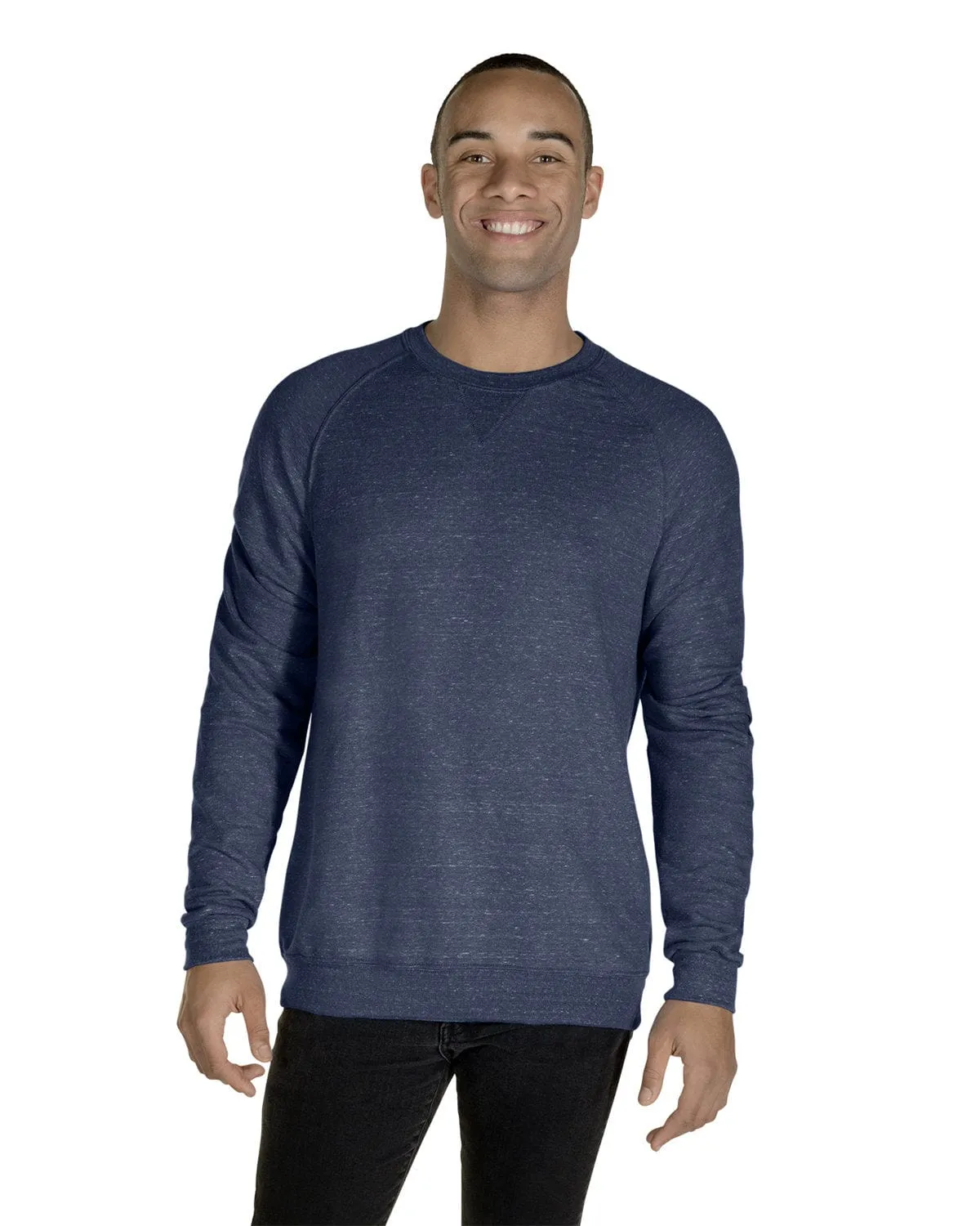 Jerzees Snow Heather French Terry Crewneck Sweatshirt