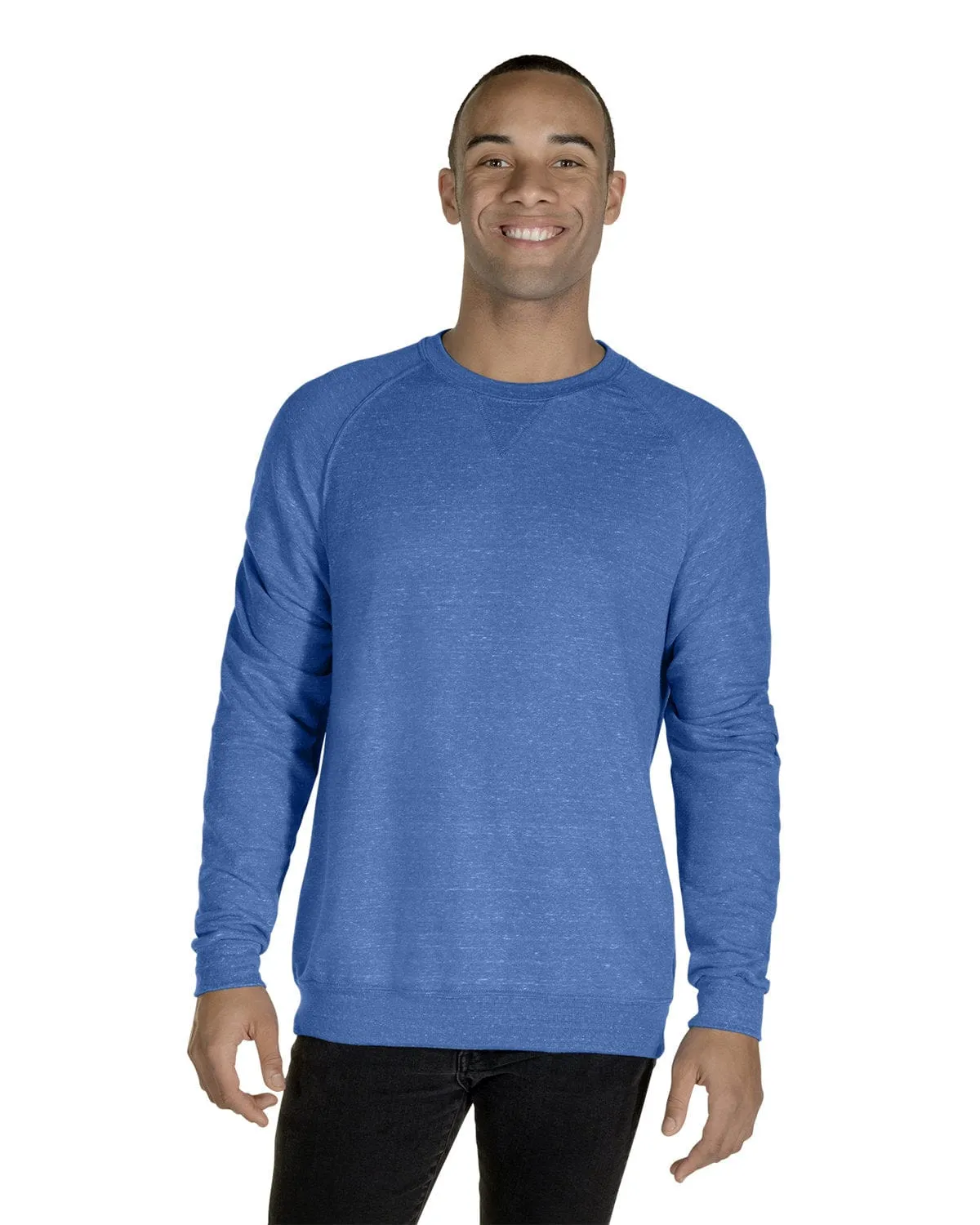 Jerzees Snow Heather French Terry Crewneck Sweatshirt