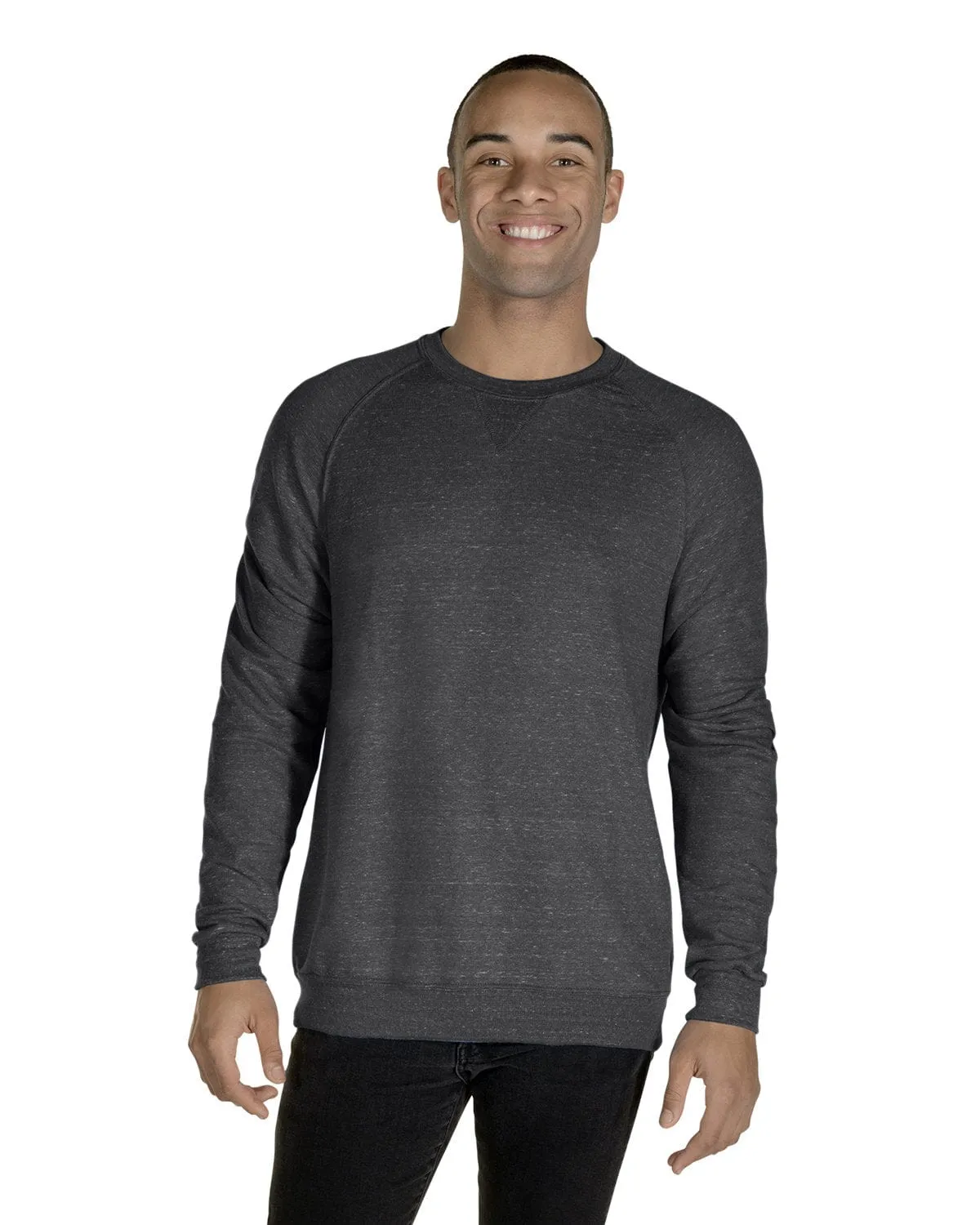 Jerzees Snow Heather French Terry Crewneck Sweatshirt