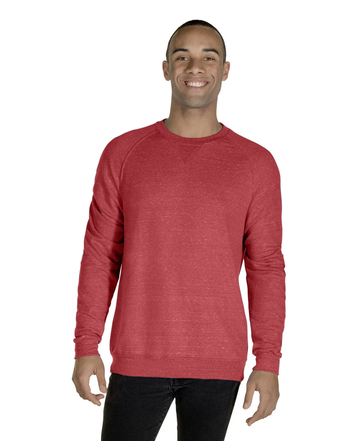 Jerzees Snow Heather French Terry Crewneck Sweatshirt