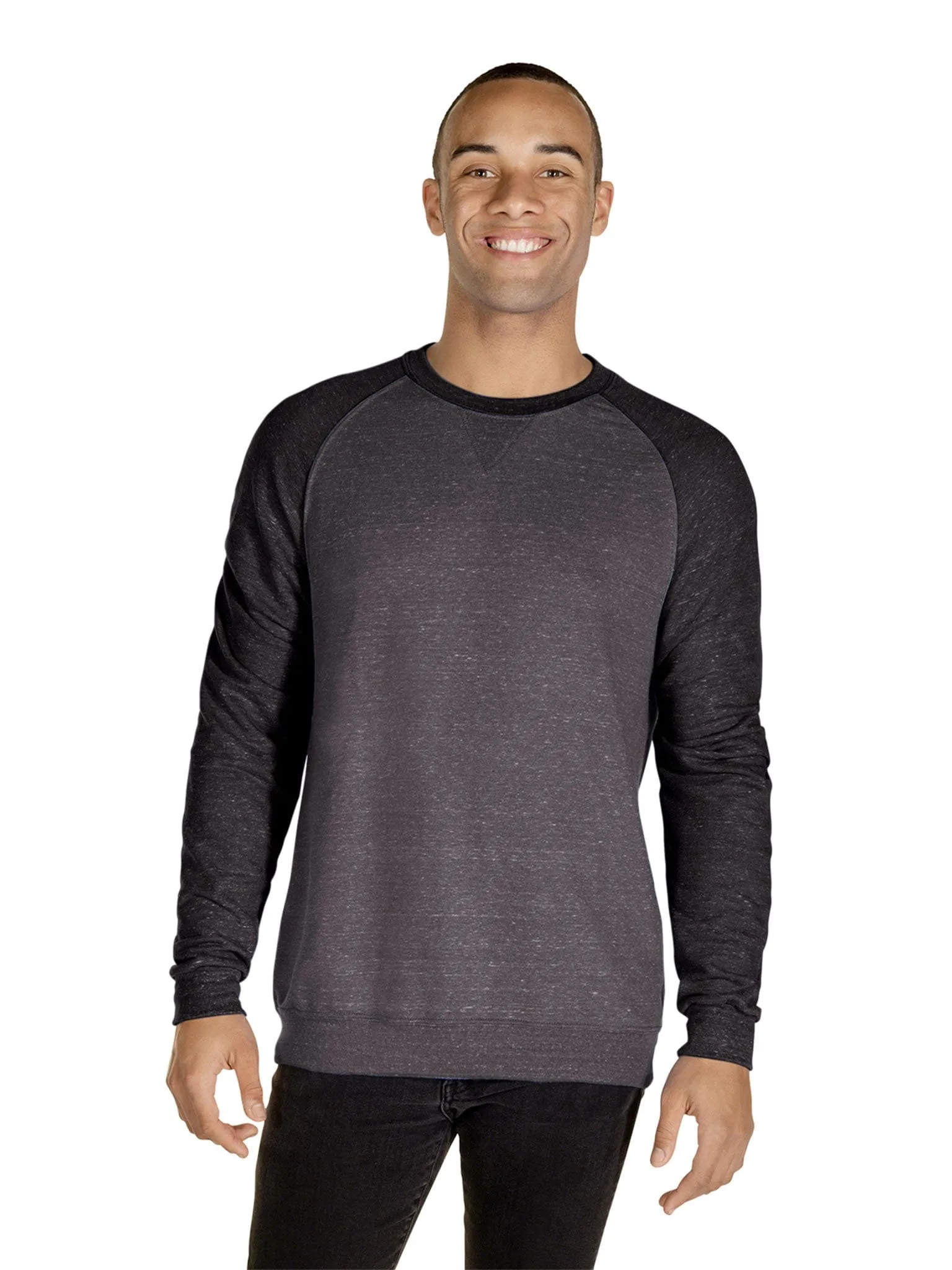 Jerzees Snow Heather French Terry Crewneck Sweatshirt