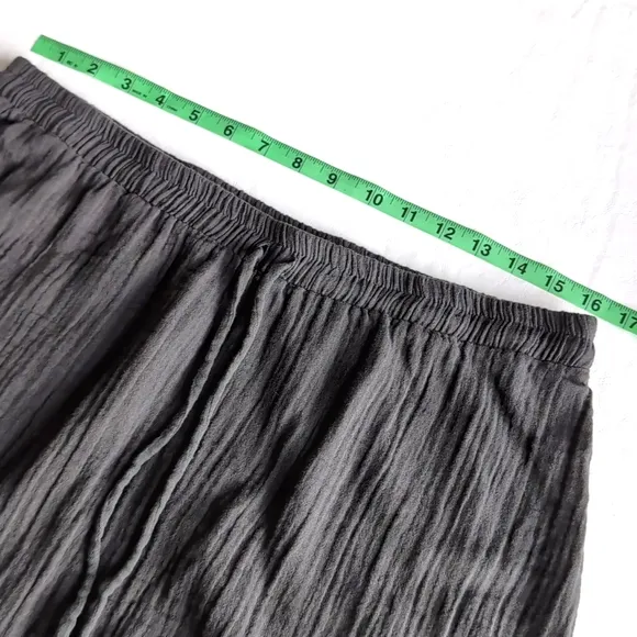 Johnny Was Calmé Gauze Gray Drawstring Midi Skirt Women's Size Large