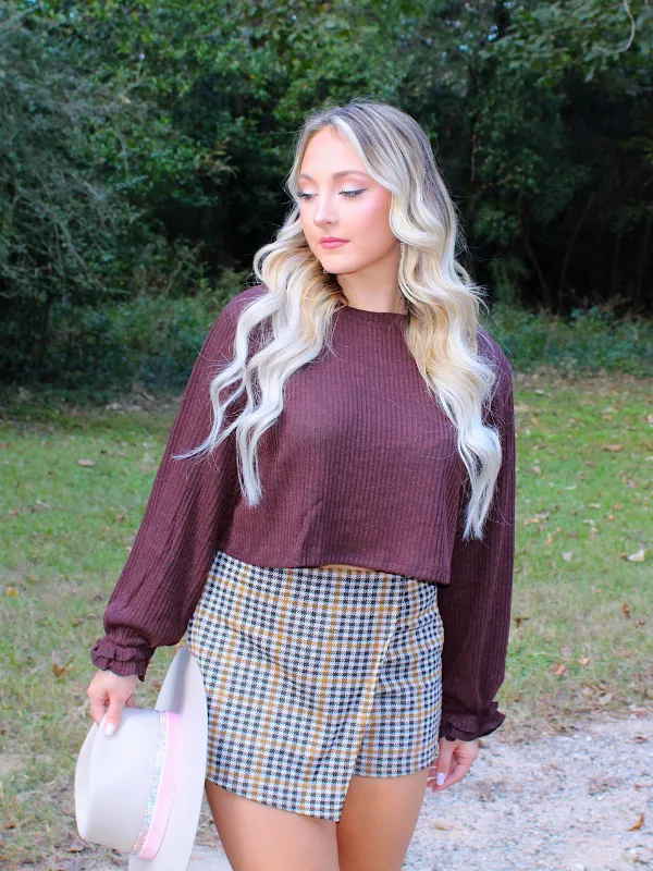 Jolene Skort Brown Plaid