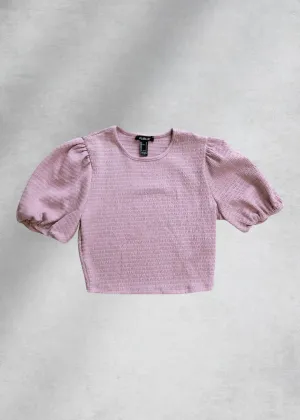 Josephine Smocked Puff Sleeve Top - Lilac