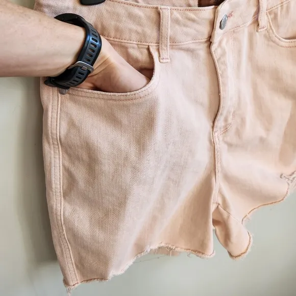 Judy Blue Blush Pink Stretchy Denim Jean Cut Off Shorts Size 1X
