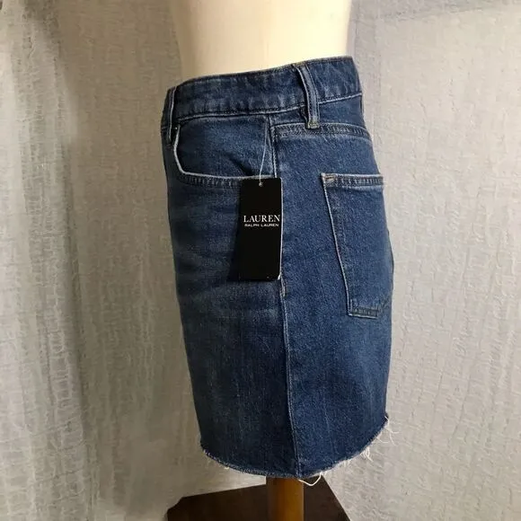 Lauren Ralph Lauren NWT High-Rise Jean Shorts Size 8
