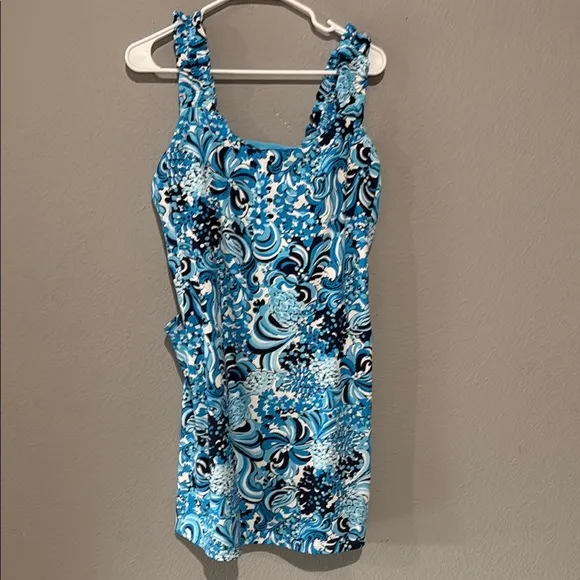 Lilly Pulitzer luxlethic noelani stretch tennis dress Blue Sundress Mini pockets