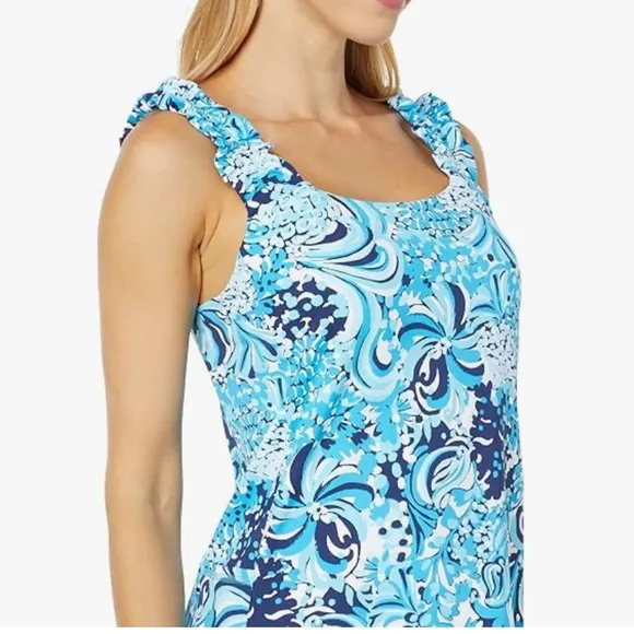 Lilly Pulitzer luxlethic noelani stretch tennis dress Blue Sundress Mini pockets