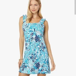 Lilly Pulitzer luxlethic noelani stretch tennis dress Blue Sundress Mini pockets