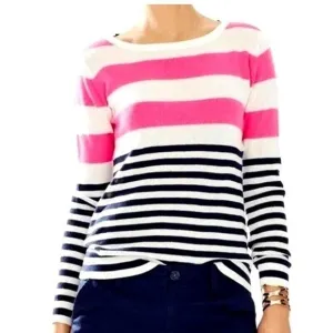 Lilly Pulitzer Womens Medium Gwyneth Wool Blend Sweater Private Island NEW