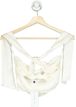 Lovers and Friends Cream Twisted Knot Top UK XS