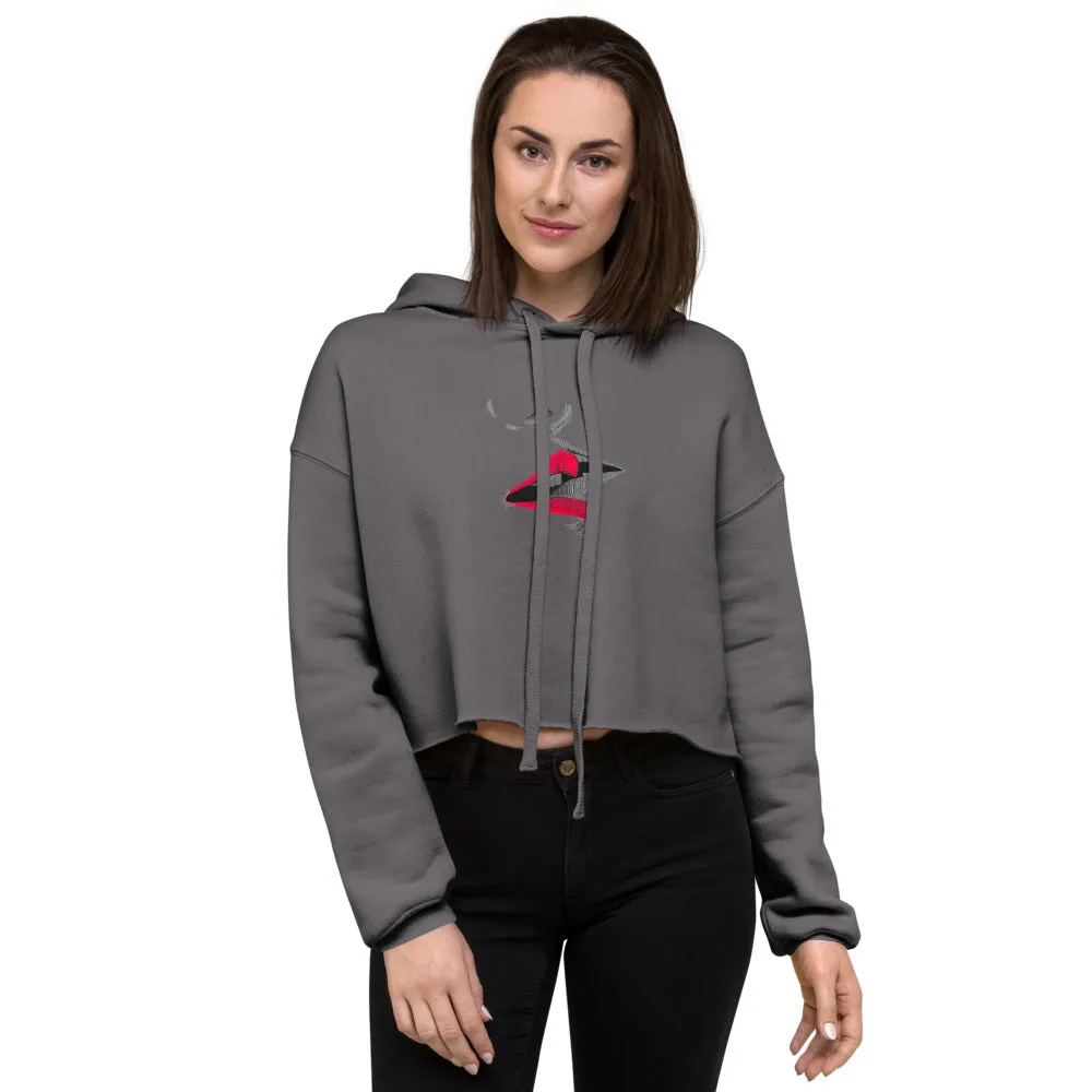Lovers Kiss Crop Hoodie