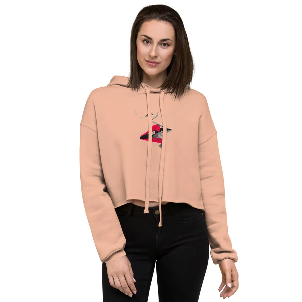 Lovers Kiss Crop Hoodie